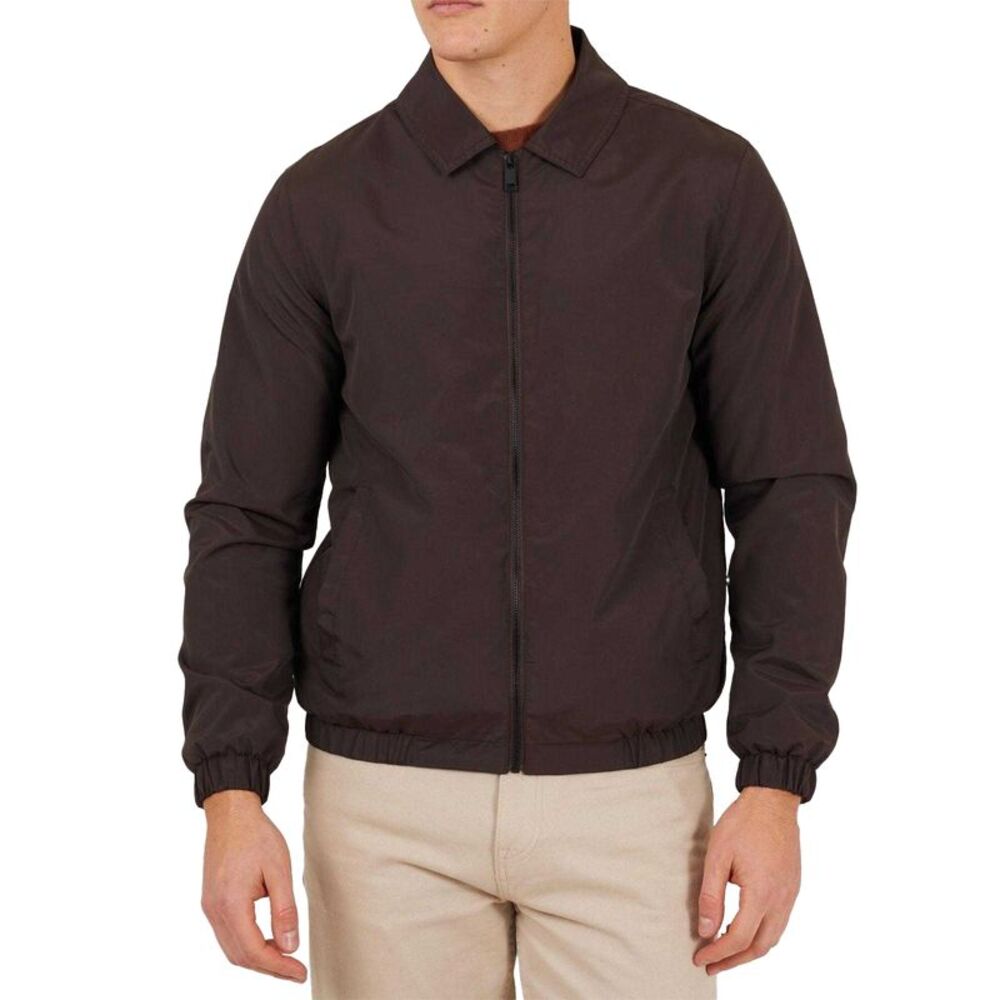 Brave Soul Mens Lightweight Harrington Jacket / Brown